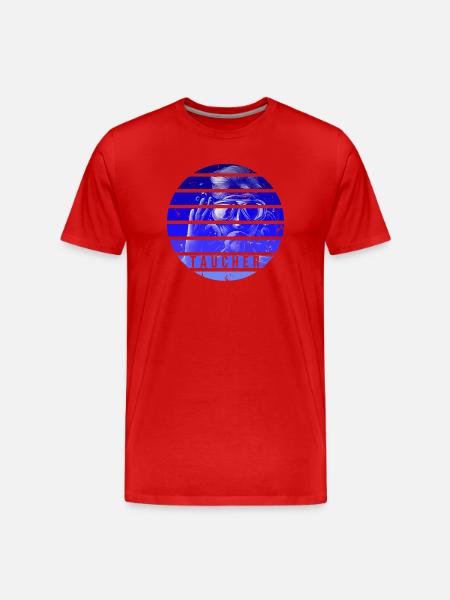 Taucher - Männer Premium Bio T-Shirt - Rot