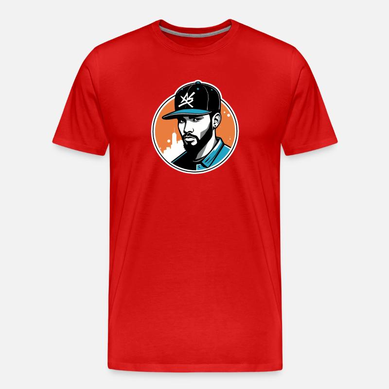 Logo-Stil Urbanes Design - Männer Premium Bio T-Shirt - Rot