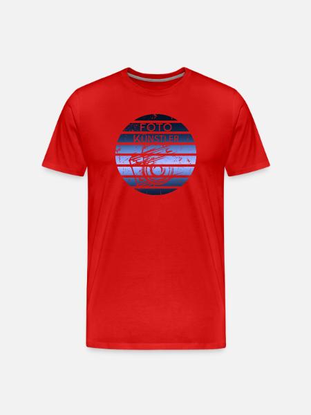 Foto Künstler - Männer Premium Bio T-Shirt - Rot