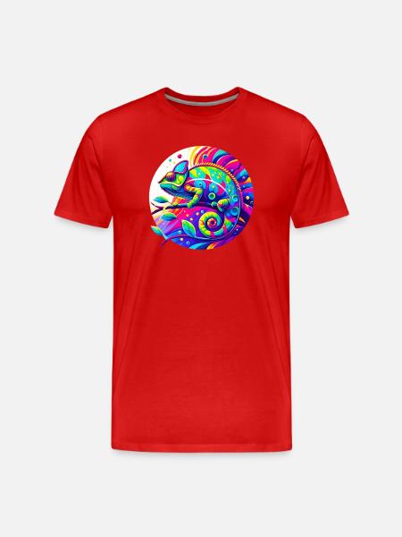 Chameleon - Men's Premium Organic T-Shirt - red