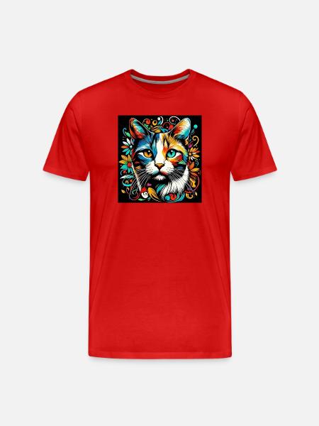 Chat - T-shirt bio Premium Homme - rouge