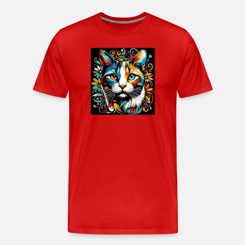 Cat - Men's Premium Organic T-Shirt - red