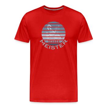 Schach Meister - Männer Premium Bio T-Shirt - Rot - Vorne - Damien (186cm)