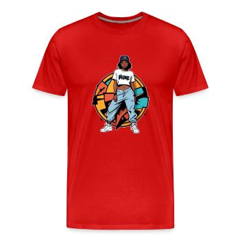 B-Girl Graffiti - Männer Premium Bio T-Shirt - Rot - Vorne - Damien (186cm)