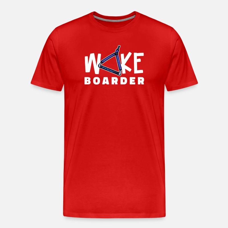Surfing Kitesurfer Statement Wakeboard - T-shirt bio Premium Homme - rouge