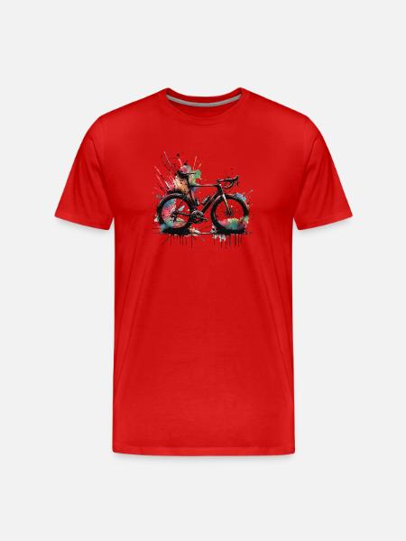 Bicycle Spray Paints Splash - Men's Premium Organic T-Shirt - red