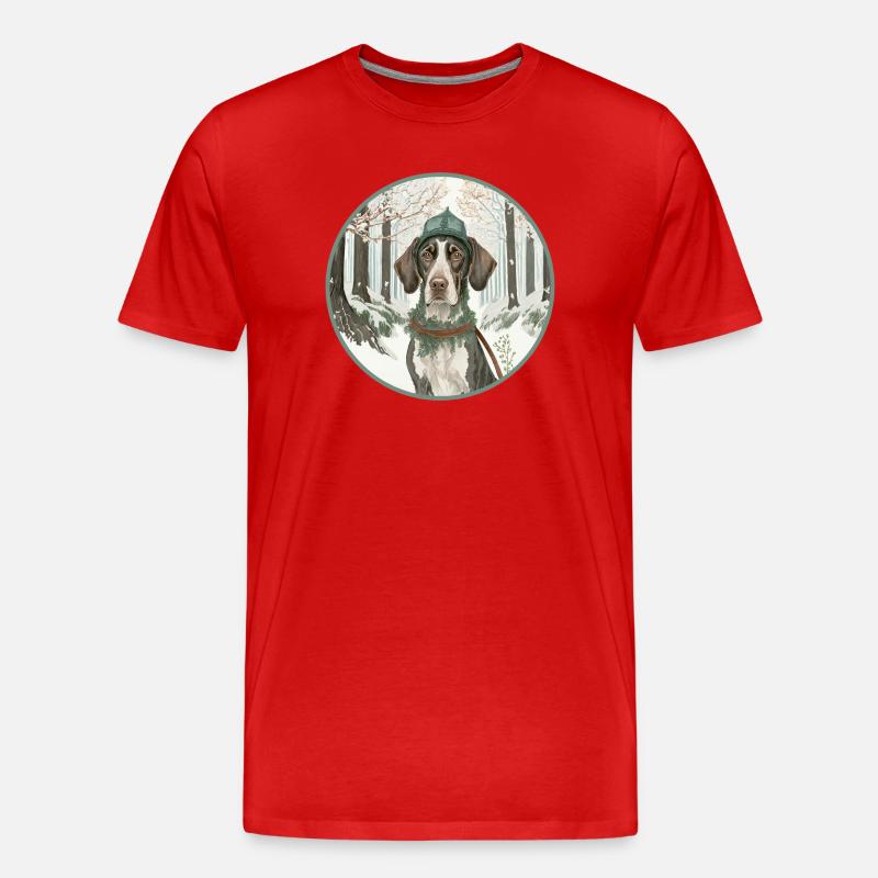 Jagdhund - Männer Premium Bio T-Shirt - Rot