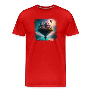 Village flottant fantastique - T-shirt bio Premium Homme - rouge - Devant - Damien (186cm)