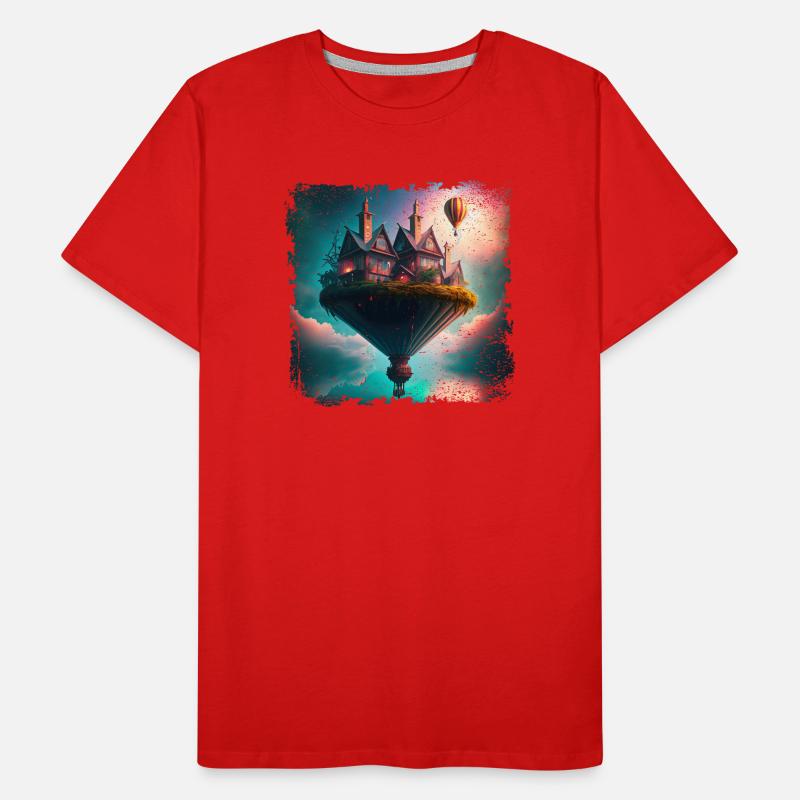 Fantasy floating village Men's Premium Organic T-Shirt