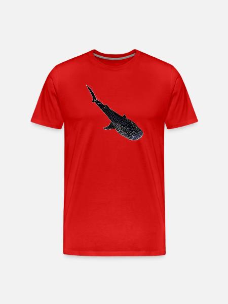 Whale Shark Glowing Silhouette - Men's Premium Organic T-Shirt - red