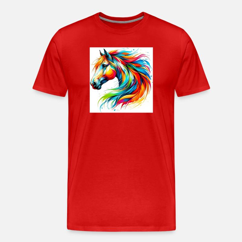 Cheval - T-shirt bio Premium Homme - rouge