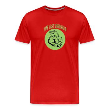 Der letzte Dinosaurier - Männer Premium Bio T-Shirt - Rot - Vorne - Damien (186cm)