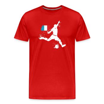 Fußball Spieler Explosion Frankreich EM 2024 - Männer Premium Bio T-Shirt - Rot - Vorne - Damien (186cm)