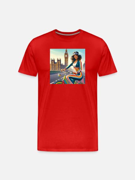 Rainbow Ride London Vibe - T-shirt bio Premium Homme - rouge