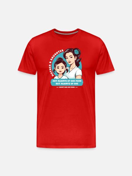 Mère et fille - T-shirt bio Premium Homme - rouge