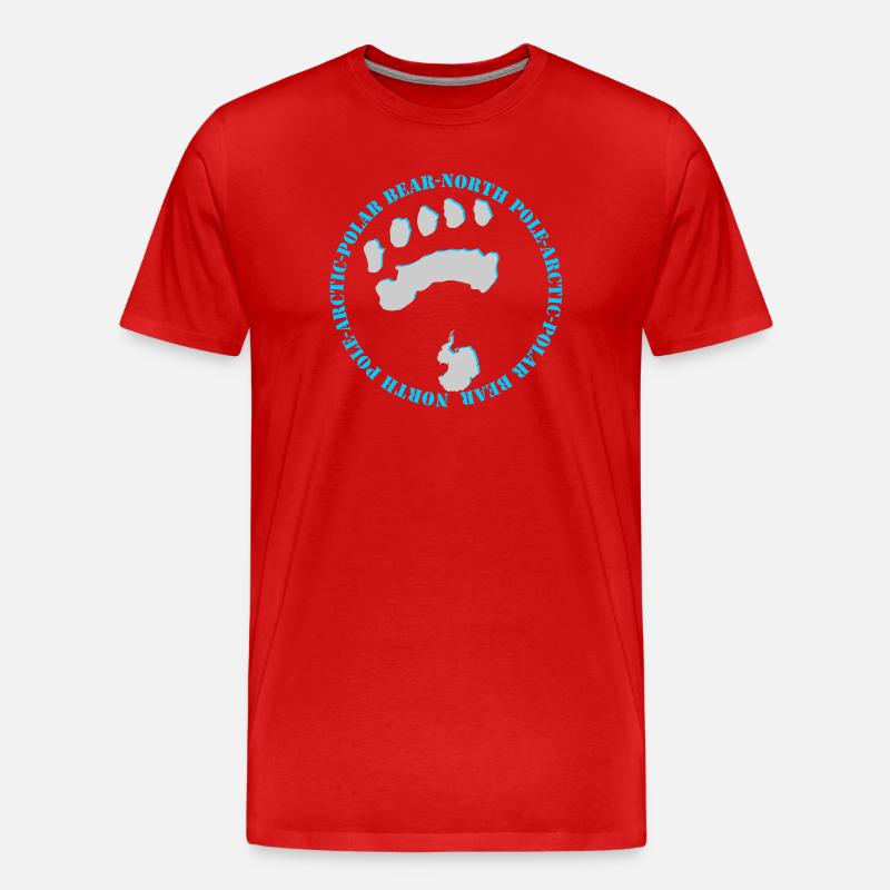 Eisbär 2 - Männer Premium Bio T-Shirt - Rot