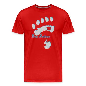 Eisbär 7 - Männer Premium Bio T-Shirt - Rot - Vorne - Damien (186cm)