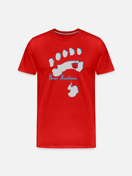 Eisbär 7 - Männer Premium Bio T-Shirt - Rot