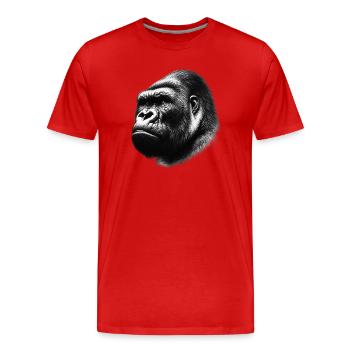 Gorilla - Männer Premium Bio T-Shirt - Rot - Vorne - Damien (186cm)