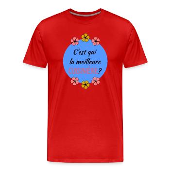 OMA. OMA - Männer Premium Bio T-Shirt - Rot - Vorne - Damien (186cm)