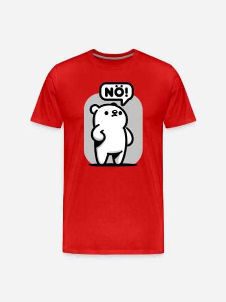 Lower Austrian Bear Cartoon Motif - Men's Premium Organic T-Shirt - red