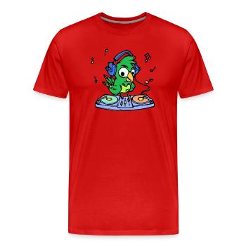 Amoureux Des Animaux, Perroquet, Animal De Compagnie, Oiseau, Zoo, Animal - T-shirt bio Premium Homme - rouge - Devant - Damien (186cm)
