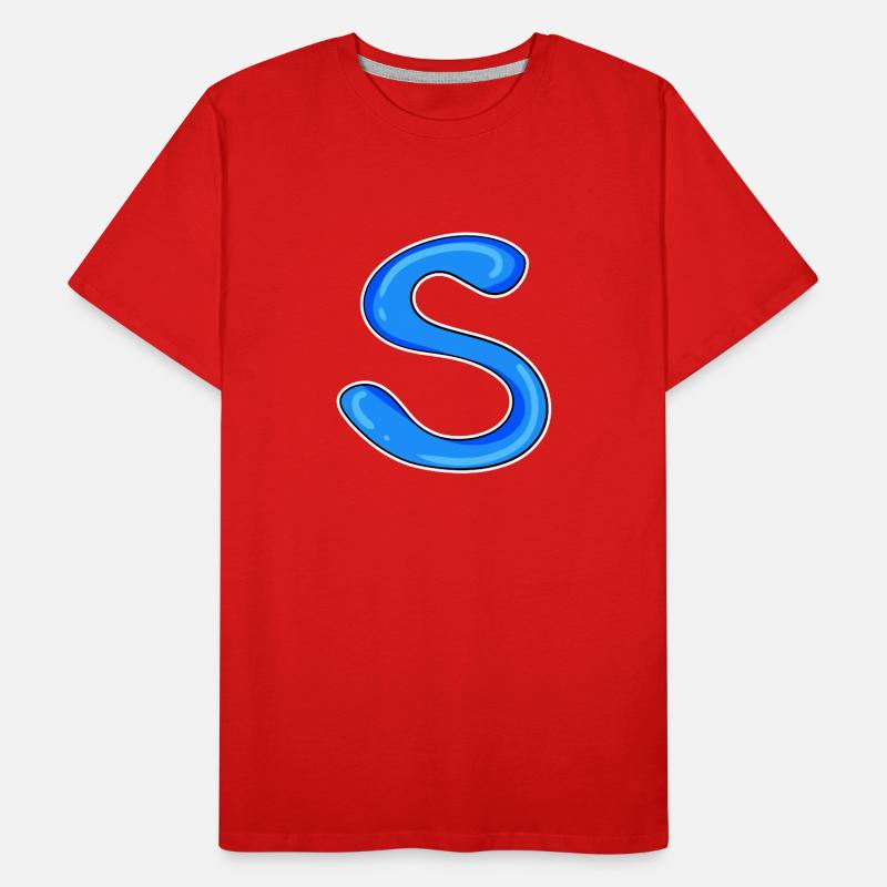 Buchstabe S Anfangsbuchstabe Männer Premium Bio T-Shirt