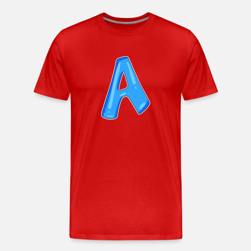 point A Point initial - T-shirt bio Premium Homme - rouge