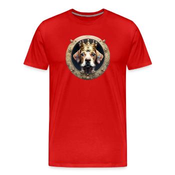 Roi des chiens - T-shirt bio Premium Homme - rouge - Devant - Damien (186cm)