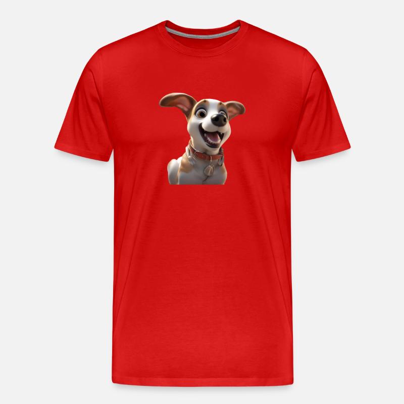 Chien heureux - T-shirt bio Premium Homme - rouge
