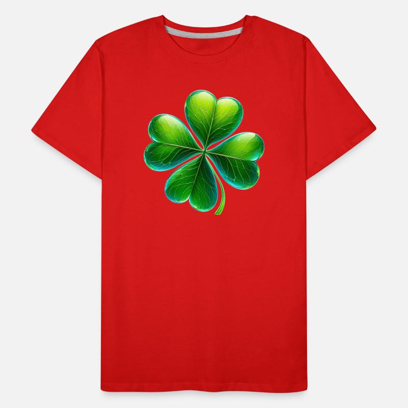 Trèfle à quatre feuilles T-shirt bio Premium Homme