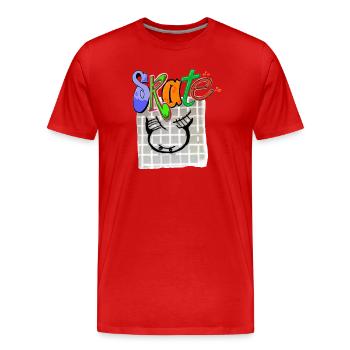 Skate - Männer Premium Bio T-Shirt - Rot - Vorne - Damien (186cm)