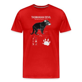 Tasmanian Devil - Männer Premium Bio T-Shirt - Rot - Vorne - Damien (186cm)