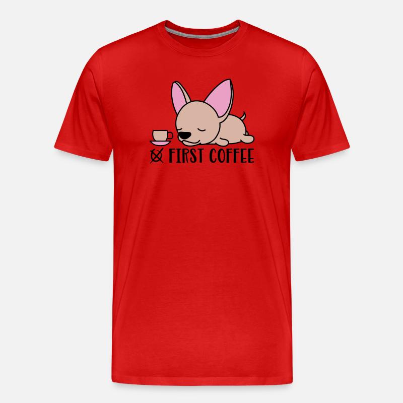 kleiner Hund - Männer Premium Bio T-Shirt - Rot