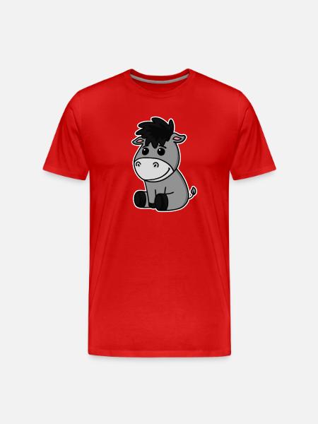 Motif d’âne - T-shirt bio Premium Homme - rouge