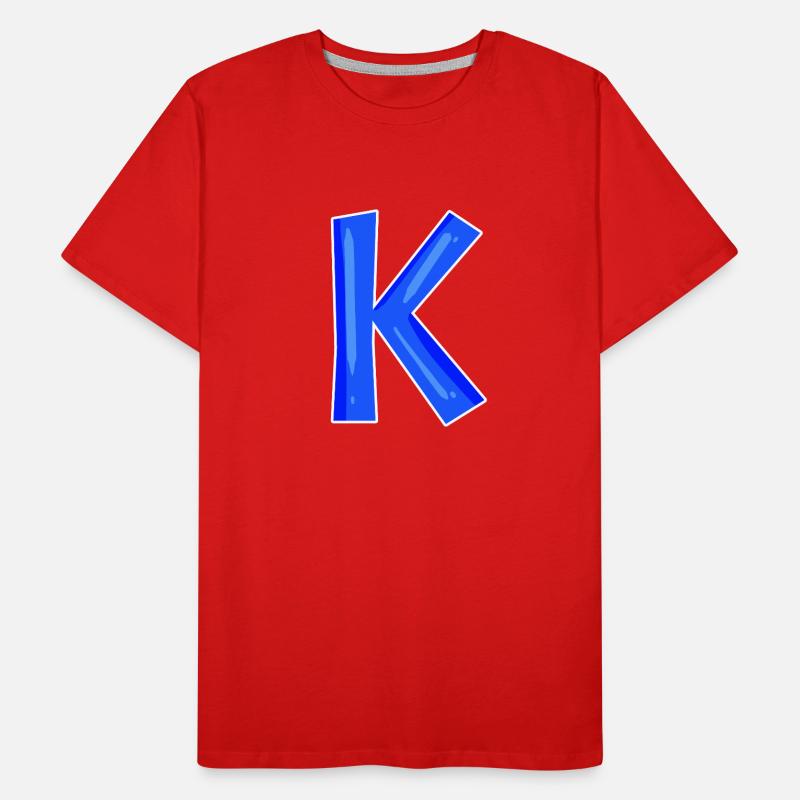 Buchstabe K - Anfangsbuchstabe K Männer Premium Bio T-Shirt