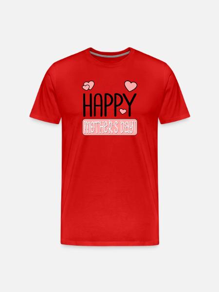 HAPPY MOTHERS DAY MUM - Men's Premium Organic T-Shirt - red