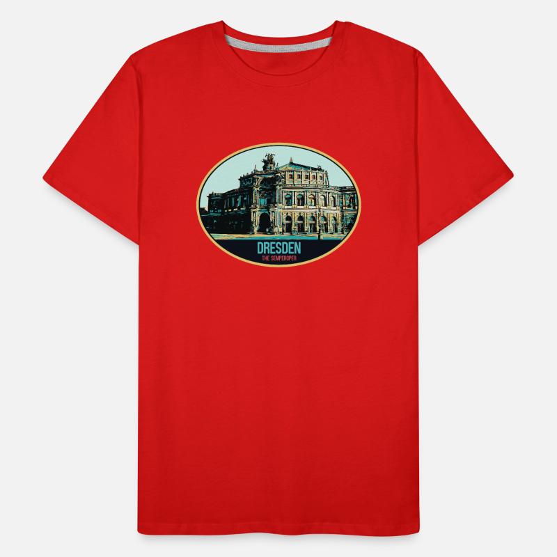 Dresdner Semperoper: Eleganz in der Illustration Männer Premium Bio T-Shirt