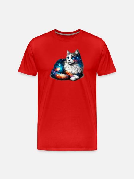 Cat - Men's Premium Organic T-Shirt - red
