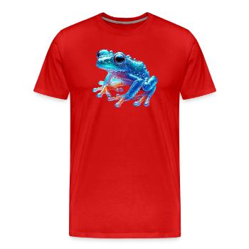 Frog - Men's Premium Organic T-Shirt - red - Front - Damien (186cm)
