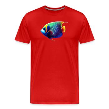 Emperor Angel Fish - Men's Premium Organic T-Shirt - red - Front - Damien (186cm)