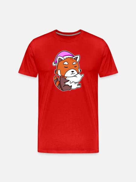 Western Little Panda - Men's Premium Organic T-Shirt - red