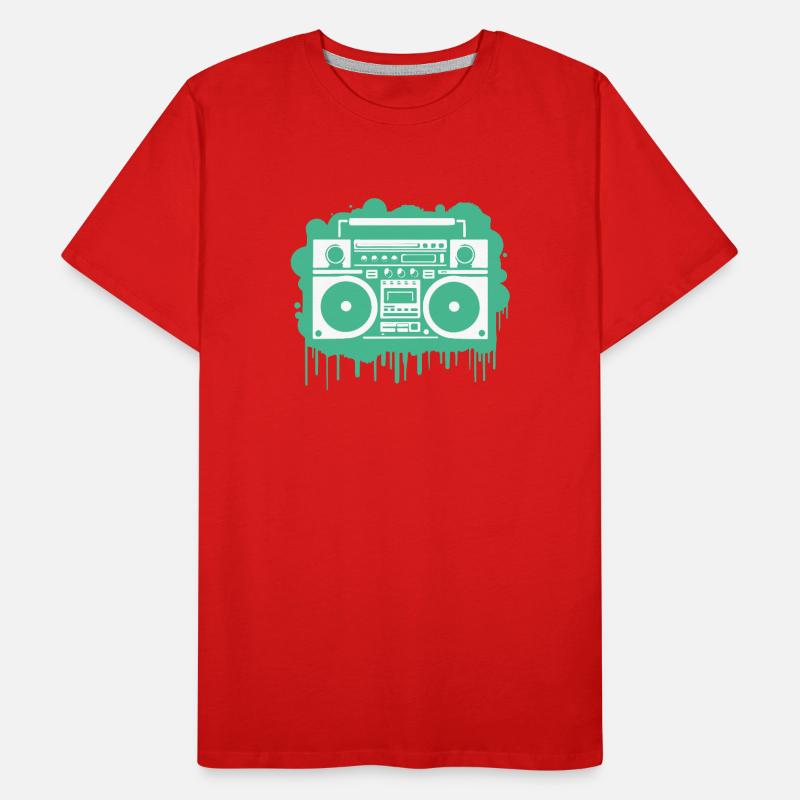 Cyan Ghettoblaster Männer Premium Bio T-Shirt