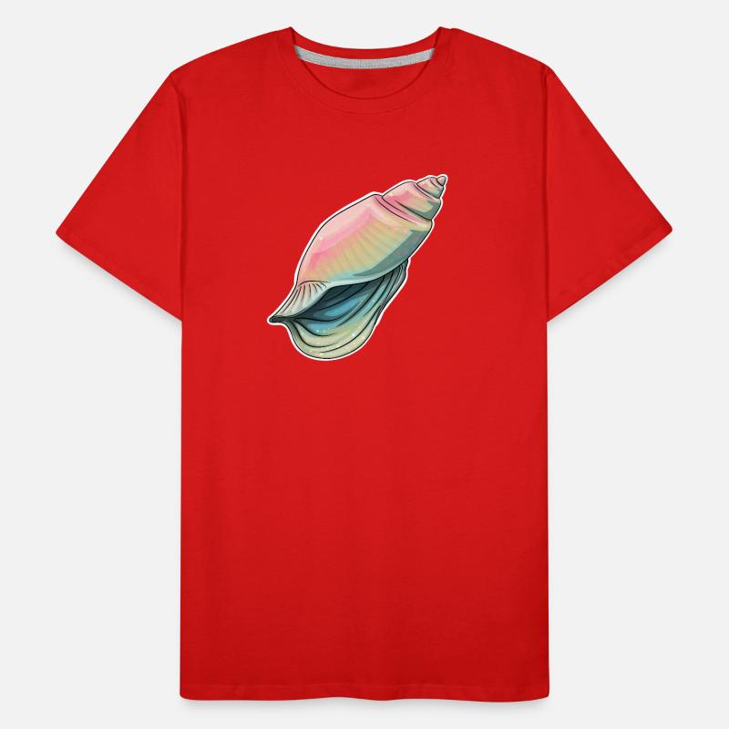 Illustration de coquillage pastel T-shirt bio Premium Homme