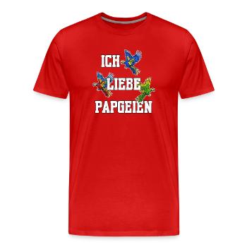 Perroquet Bird Lover Animal Birds Déclaration - T-shirt bio Premium Homme - rouge - Devant - Damien (186cm)