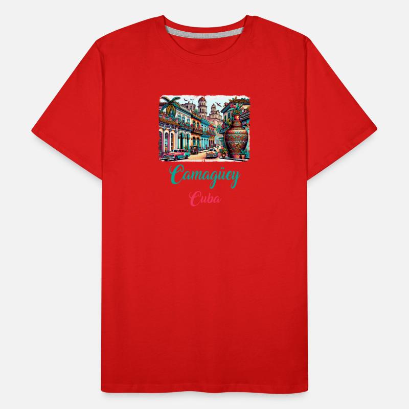 Design de vacances à Camagüey à Cuba T-shirt bio Premium Homme