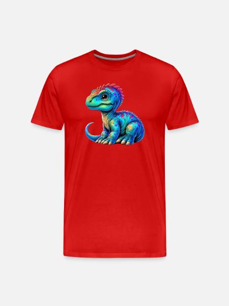 Dinosaur - Men's Premium Organic T-Shirt - red