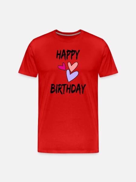 HAPPY BIRTHDAY - Men's Premium Organic T-Shirt - red