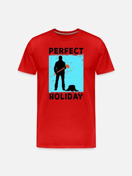 Axe Woodwork Statement Firewood Lumberjack - Men's Premium Organic T-Shirt - red