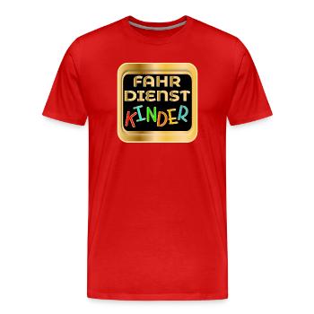 FAHRDIENST KINDER - AUTOFAHREN - Männer Premium Bio T-Shirt - Rot - Vorne - Damien (186cm)